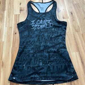 Under Armour XS Fitted Compression Tank Top “I Can’t Stop” Black